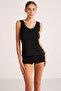 Economical 2-Piece U-Neck Thick Strap Basic Undershirt - 2
