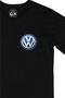 Black T-Shirt with Volkswagen Logo Pocket Logo Design - 2