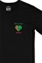Turkmenistan Flag Black T-Shirt with Heart Pocket Logo Design - 2