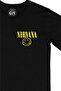 Black T-Shirt with Nirvana Logo Pocket Logo Design - 2