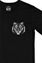 Black T-Shirt with Tiger Pocket Logo Design - 2