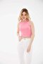 Pink Sleeveless Crop Blouse - 5
