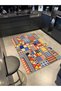 Mixed Color Geometric Square Rectangular Decorative Carpet 4371 - 3