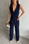Women's Navy Blue Palazzo Trousers 1017-0001