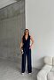 Women's Navy Blue Palazzo Trousers 1017-0001 - 3