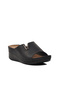 38-973 Black Women's Wedge Heel Slippers - 3