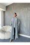 WOMEN'S COMFORTABLE FIT SIZE DETAILED BLUZED CARDIGAN PANT 3-PIECE SET