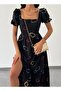 Back Low-Cut Dress with Embroidery Detail - 2