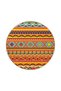 Modern Decorative Carpet with Hexagonal Geometric Pattern in Orange Yellow Tones 4384 - 2