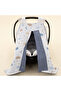 Muslin Double Sided Stroller Cover and Cushion - Indigo Muslin - Blue Cloud - 4