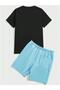 Unisex Oversize New Season 2-Piece Los Angeles Printed Shorts T-Shirt Set - 2