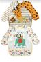 Giraffe and Lion Pattern Sleeved Baby Food and Activity Bib - 2
