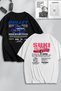Unisex Fast and Furious Bullet & Suki Back Printed Lover Couple Combination Design Oversize T-shirt 2-Piece