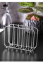 Luxury Stainless Service Presentation Set Towel Holder Napkin Holder Trivet Polished Chrome 3-Piece Kitchen - 3