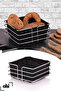 Stainless Silver Kitchen Service Presentation Set And Bread Rack Towel Holder Napkin Holder Trivet 4 Pieces - 2
