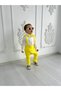 Yellow Salopet And White Shirt Set With Bow Tie Kids And Baby Clothing Special Day And Feasts Girls Boys - 6