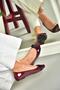 S726019508 Claret Red Patent Leather Women's Ballerinas - 4