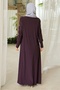 Amaya Stoned Hijab Dress 832 - Plum - 5