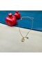 Women's Steel Balloon Letter Evil Eye Beaded Necklace - 4