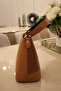 Crocodile Patterned Bucket Model Women's Hand and Shoulder Crossbody Bag Gold Accessory - 5