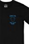 Black T-Shirt with Connecting Soul With Music Pocket Logo Design - 2