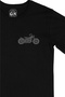 Black T-Shirt with Chopper Motor Pocket Logo Design - 2