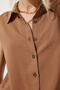 Women's Medium Brown Sleeveless Viscose Shirt TO00129 - 5