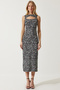 Women's Black and White Cut Out Detailed Patterned Knitted Dress MC00270 - 5