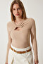 Women's Biscuit Cut Out Detailed Ribbed Knitted Blouse SF00005