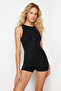 شورت سباحة أساسي مغطى بسحّاب أسود من نوع Surfer TBESS24MA00162 - 3