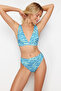 Zebra Print High Waist Regular Bikini Bottom Tbess21Ba0320 - 4