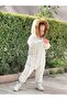 White Fur Collar Snowsuit - 6