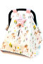 Organic Cotton Stroller Cover and Cushion with Smiling Face and Stars, 2 Pieces - 2