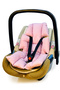 Organic Cotton Stroller Cover and Cushion with Smiling Face and Stars, 2 Pieces - 4