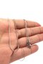 Round Snake Italian Chain Stainless Steel Necklace Silver Color - 1 mm - 5