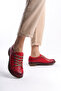 Celeste Ellington Red Women's Lace-Up High-Sole Sneaker Sports Shoes - 3
