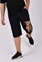 Boy's Robotic Teddy Bear Print Detailed Pocket Shorts/Capri