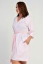 Women's Large Size Capri Sleeve Rosebloom Dressing Gown C3T2N1601 - 3