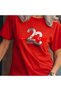 23 April Children's Day Ataturk Silver Foil Printed Red T-Shirt