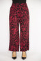 Women's Fujya Large Size Front Slit Woven Viscose Trousers 65n36501 - 7