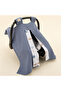 Muslin Double Sided Stroller Cover and Cushion - Indigo Muslin - Blue Cloud - 2