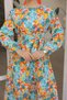 Floral Patterned Waist Tie Plus Size Colorful Hijab Dress - 4