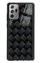 Samsung Note 20 Black Glossy Phone Case with Straw Design