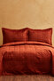 Odessa Double Velvet Bedspread Mustard - 2