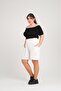 Women's Large Size Elastic Waist Linen Capri 24060 - 6