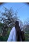 White Scarf Bow Buckle - Long Tailed Bow Clip Hair Clip - 6