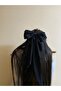 Black Scarf Bow Buckle - Long Tailed Bow Clip Hair Clip - 5