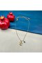 Women's Steel Balloon Letter Evil Eye Beaded Necklace - 5