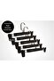 Black Wood Look Trouser and Skirt Hanger Special American Hook 36 Pieces