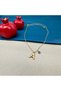 Women's Steel Balloon Letter Evil Eye Beaded Necklace